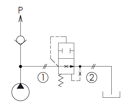 circuit example for NS08W20 start-up valve